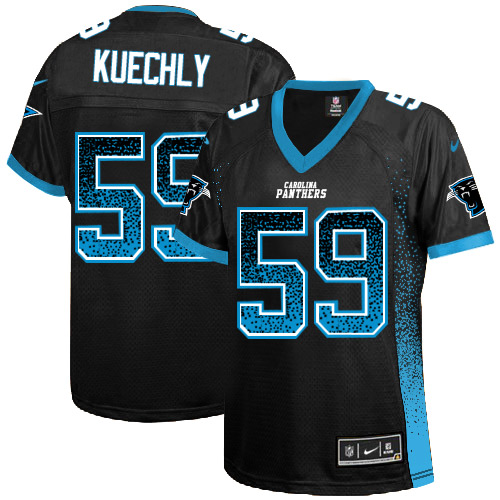 Women's Limited Luke Kuechly Nike Jersey Black - #59 Drift Fashion NFL Carolina Panthers